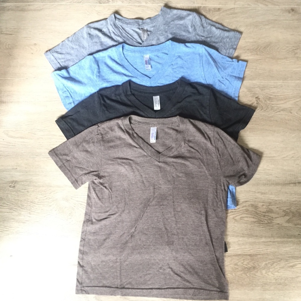 4 American Apparel children’s T’s. Size 10